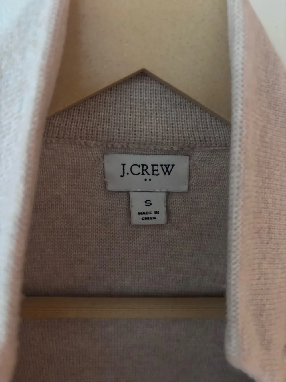J.Crew 100% Cotton Knit Blazer Jacket Women’s Small Ivory/Cream Classic Preppy